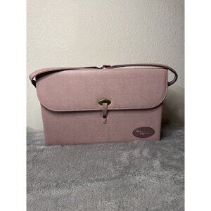 VTG Mary Kay Consultant Bag Vinyl 1980s Pink Retro Fold Out Makeup Display Case